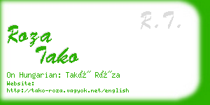 roza tako business card